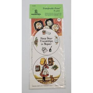 Vintage Friendship Print For Poly Domes Decoupage Carousel Crafts 1973
